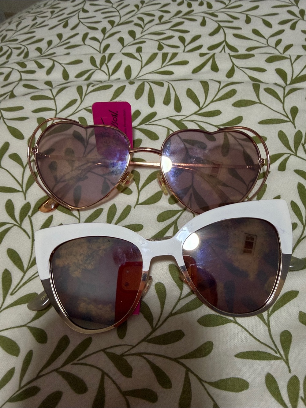 Betsey Johnson sunglasses rose gold